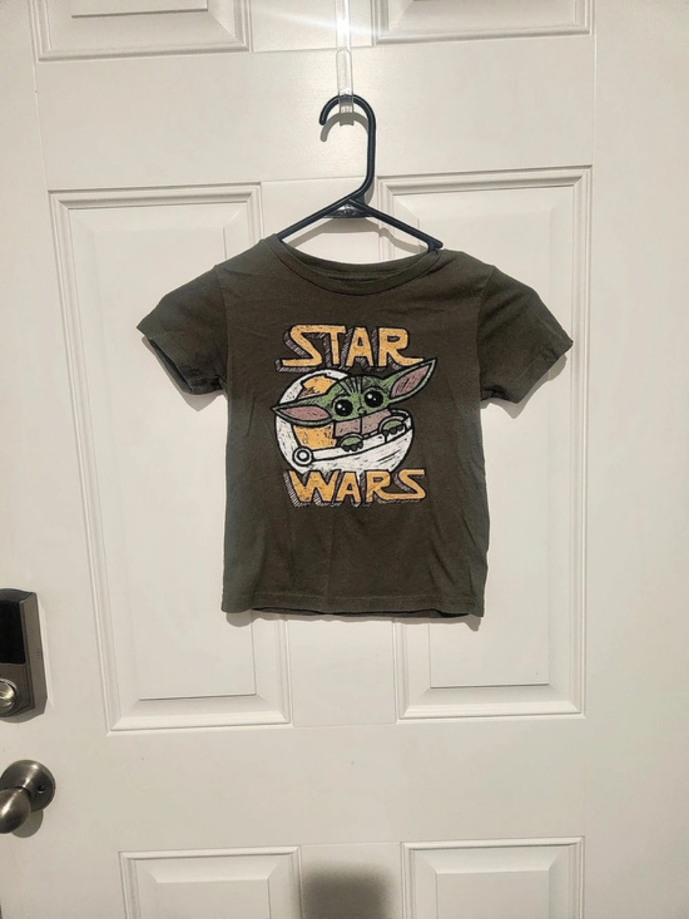 Star Wars Grogu Green Short Sleeve Graphic Print Crew Neck Cotton T-Shirt 4T